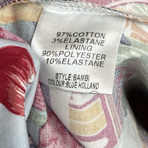 Lindy Bop Bambi Blue Holland Print Swing Dress Pin Up Retro Sz 4 50s Rockabilly - Picture 11 of 11